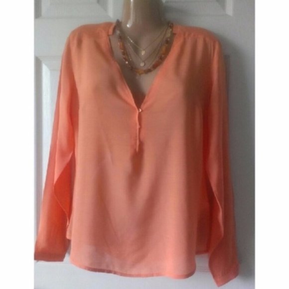 Zara Tops - Zara Top Tunic Long Sleeved Orange Small